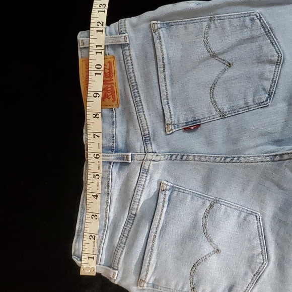 Levis Womens 721 High Rise Skinny Blue Stretch Denim Jeans Size 26 Light Wash - Picture 10 of 16